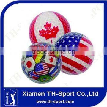 Patinted Golf Ball Flag Golf Ball