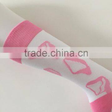 Korean Cartoon Young Girl Tube Pink Color Custom Design Make Your Own Socks photo-2