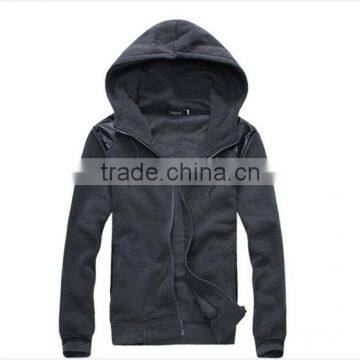 zip up mens fashion Fleece plain hoodies