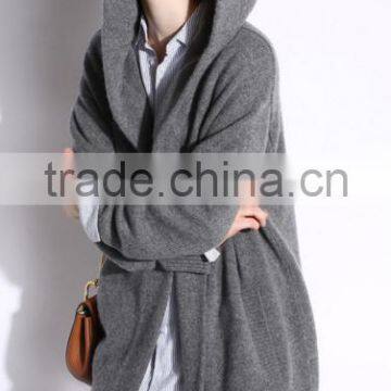 Women's Fashion Grey Thick Long Hoodie Cardigan Sweater With High Quality photo-2