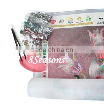 Handmade Pink Flower Pattern Embroidery Diamond Painting DIY Kit Cross Stitch For Living Room photo-3