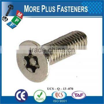 Made in Taiwan Two Hole Pan Head One Way Clutch Round Head Torx With Pin Drive Countersunk Head Security Screw photo-5