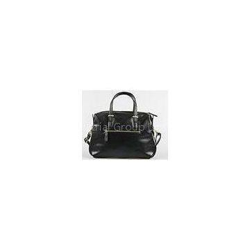 Fashion Black Ladies Leather Business Bags / Tote Handbags For Women