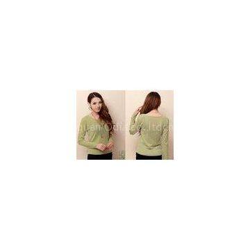 Elegant Long Sleeve Womens Casual Sweaters in Cowl Neck , Cable Knit Sweater For Girls