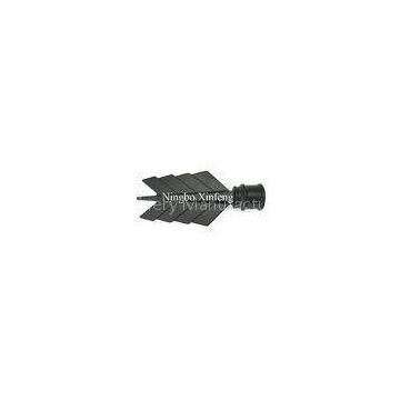 Black Leaf Metal Curtain Finials for Curtain Rods , Curtain Pole Finial