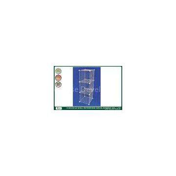 Heavy Duty Equipment Galvanized stackable wire storage baskets , shelves for Retail store