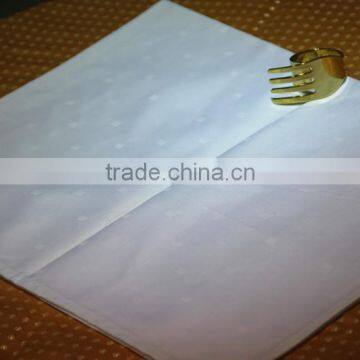 Custom White Cotton Jacquard Table Napkin for Hotel &wedding photo-5