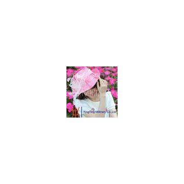 elegant Red / Green Womens Straw Hat For Party / Wedding , straw sun hat