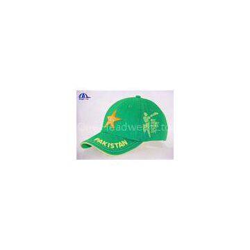 100% Cotton Embroidery Cricket Baseball Cap With Pakistan 3D Embroidery