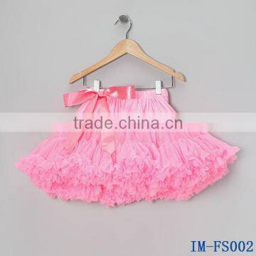 Newest Design Baby Girls Ruffled Tutu Pettiskirts Wholesale Children Mini Chiffon Skirts IM-FS002