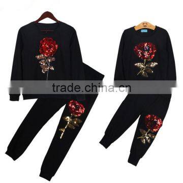 B22627A 2017 Children's Autumn Embroidered Sequins Casual Wear Clothing Sets photo-4