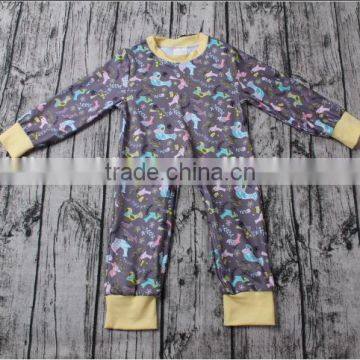 cute long sleeve winter organic cotton animal printed baby romper