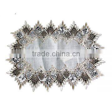 White Lace Round Rectangular Placemats and Coaster photo-6