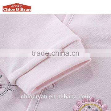 100% Cotton Long Sleeve Clothes Baby Girl Sleep Pink Infant Dresses photo-3