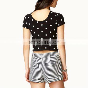 Striped Woven Shorts CSS0113 photo-2