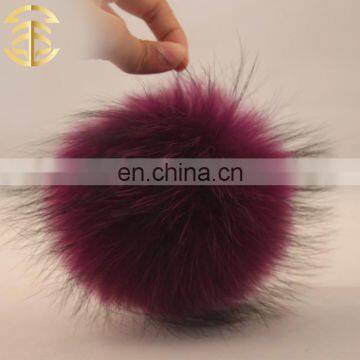 2017 Wholesale colorful pompom accessary ball raccoon fur pom poms