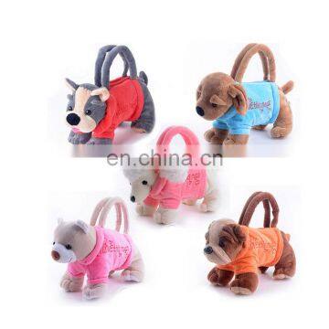 Custom Animal Plush Stuffed Tote Children Cartoon Dog Handbag