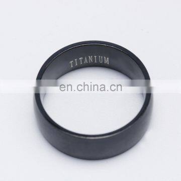 Tungsten Carbide Brushed Center Beveled Edges Mens Wedding Band Ring with laser letter