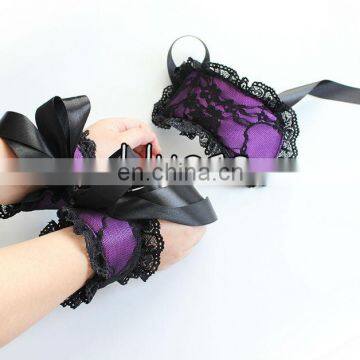 Adult Product Sex Toy Set Lace Mask and Hand Cuffs 2pcs photo-2