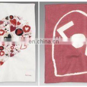 100% Cotton Sweet Love ladies' printed Handkerchiefs