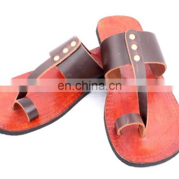 MEN LEATHER MOROCCAN STYLE HANDMADE SANDAL SLIPPER INDIAN TOE STRAP