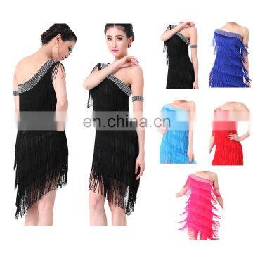 BestDance adult tassel latin dance dress latin ballroom dance dress for women OEM 4 colors