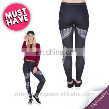 Sword fit crossfit fancy running yoga pattern high quality fabric elastic stretch workout woman leggings