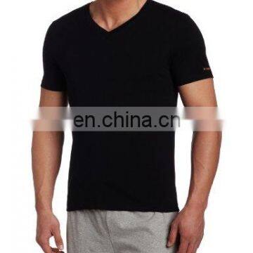 100% cotton plain v neck tshirt for men