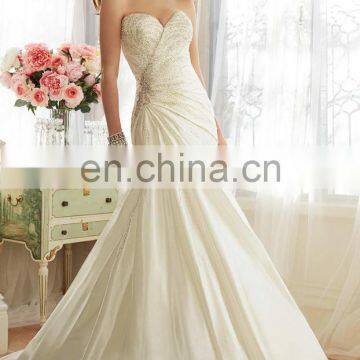 Wonderful dubai Wrapped royal Glimmer Wedding Gown 2016