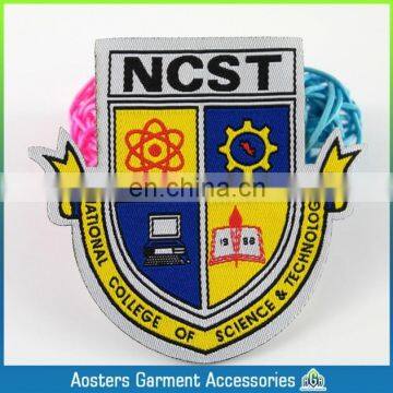 Die-cut Shape Beatiful White Background School Woven Badge Customized Cheap Woven Badge for Kids Personal Woven Badge for Cloth photo-5