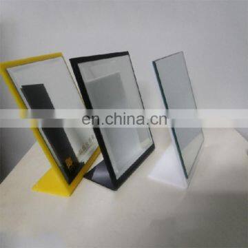 custom L style oblong pmma plexiglass acrylic desktop makeup mirror