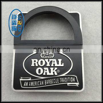 Black Color Metal Crafts Embossed Logo Painting Aluminum Label Customized By Top Factory Directly