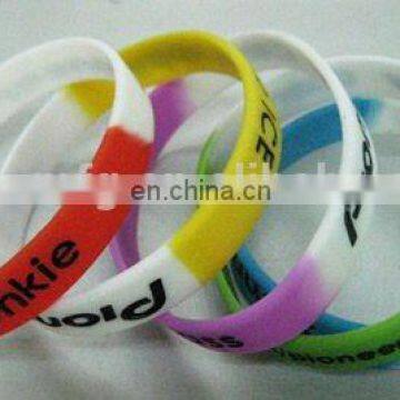 Cheap Debossed Full Color Funny Silicone Wristbands photo-3