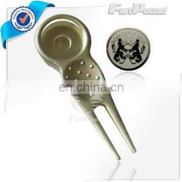 Divot repair tool with customized ball marker