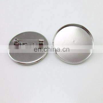 1 Inch Round empty lapel pin with low edge for a domed center label