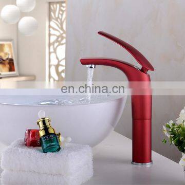 Beautiful design custom bathroom brass long handle water tap,sink faucet