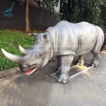 LORISO6018 Outdoor Park life size Animatronic Animals Rhinoceros