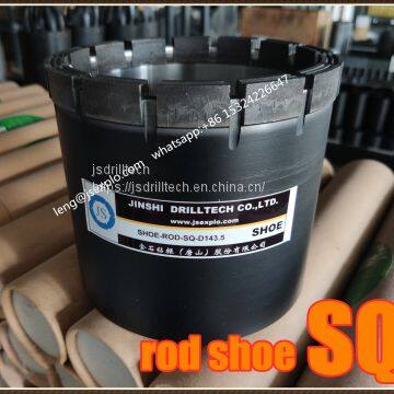 SQ drill rod shoe bit, impregnated diamond core drill bits, exploration drilling, rock coring, geotechnical drilling bits