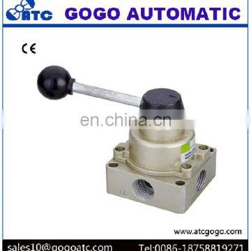 Three position four way hand rotating switch screw valve pneumatic control valves