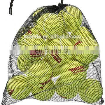 Durable drawstring mesh tennis ball carry bag