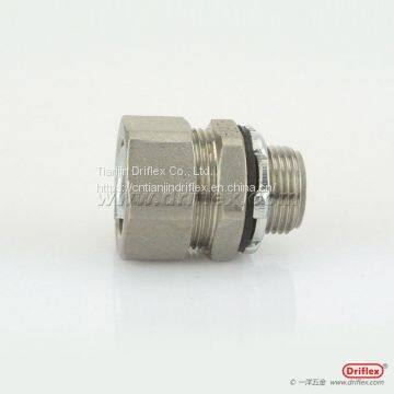 NPT 1 1/2 INCH STAINLESS STEEL 304 STRAIGHT FLEXIBLE CONDUIT CONNECTOR