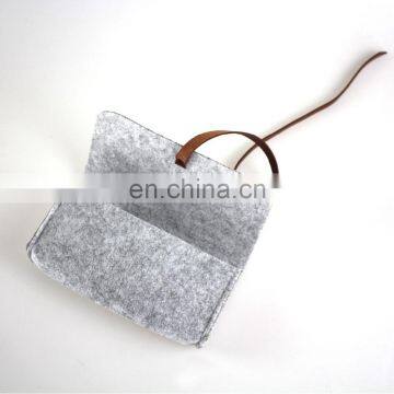 Custom Logo Folding and Cheap Soft Felt Eyeglasses Bag Sunglasses Pouch Case Wholesale With PU Leather Strip photo-5