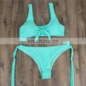 2019 Europe and America sexy Bikini chest knotted Mulheres swimwear a variety of wearing backless beachwear bikini