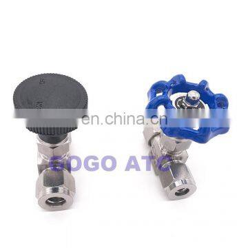 Adjustable Needle Valve OD 3 4 6 8 10 12 14mm 1/8" 1/4" 3/8" 1/2" Compression Double Ferrule Tube Stainless Steel 304 photo-6