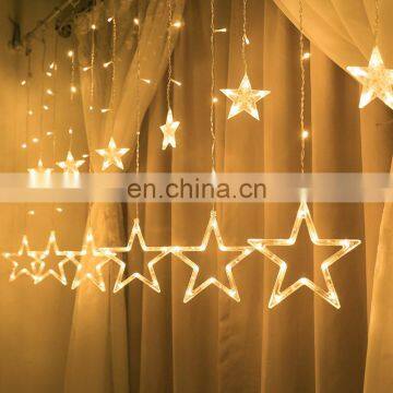 Christmas Led String Lights Star on Window Curtain Indoor Tree Decoration Halloween Wedding Light