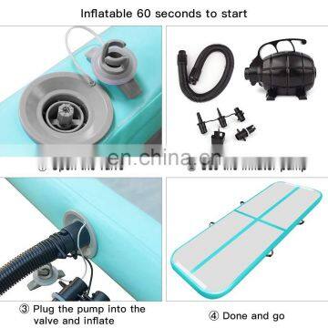 4m x 1m x 20cm Thick Airtrack Mats Inflatable Air Track 13 ft Mint Green Gymnastics Tumbling Mat 4m photo-6
