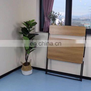 Modern Simple Study Desk Industrial Style Folding Laptop Table for Home Office Notebook Desk Brown Desktop Writing Computer Desk