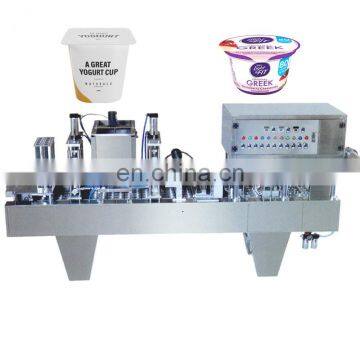 Automatic 4 Lanes High Speed Soy Milk Plastic Cup Filling and Sealing Machine With CE photo-2