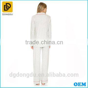 Hot Sales Organic Cotton Long Sleepwear 2016 New Arrival Pajamas photo-3