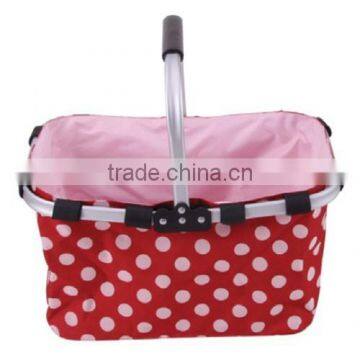 foldable shopping basket with aluminum handle